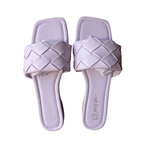 Nasty Gal Purple Women's Woven Slide Sandals Size 6/39